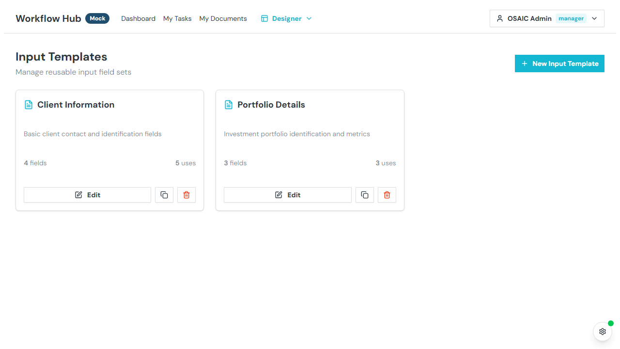 Input Templates